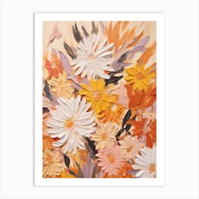 Fall Flower Painting Asters 1 Art Print