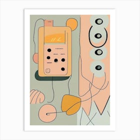 Telemetry Musted Pastels Space Art Print