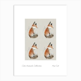 Cute Animals Collection Fox Cub 2 Art Print