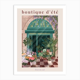 French Flowershop Poster Art Print