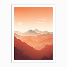 Sunset In The Mountains 2 Art Print