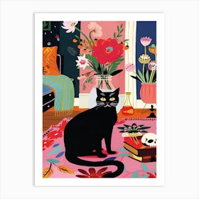 Cat In A Room 1 Art Print