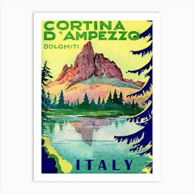 Cortina Di Ampezzo, Dolomiti, Italy Art Print