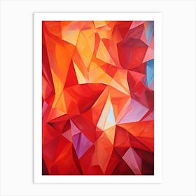 Colourful Abstract Geometric Polygons 2 Art Print