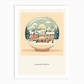 Leavenworth Washington Snowglobe Poster Art Print