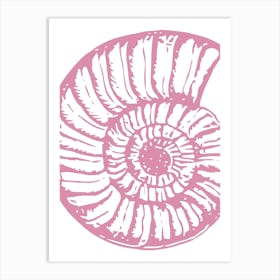 Pink Nautilus Shell Art Print