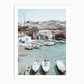 Tranquil Bay, Milos Art Print