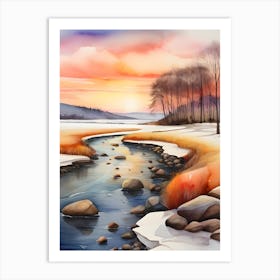 Winter Landscape Painting 5 Art Print