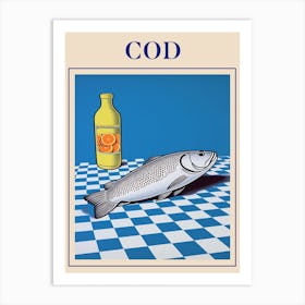 Cod Seafood Poster Art Print