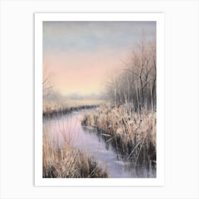 Dreamy Winter Painting The Broads England 2 Art Print