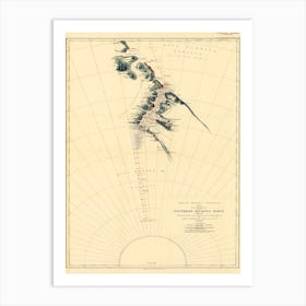 Route And Surveys Of The Southern Journey Party, 1908–1909 (1909) Art Print