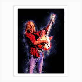 Spirit Of Tom Petty Stands Officially With The Guitar Art Print