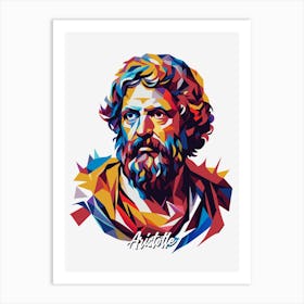 Aristotle 1 Portrait WPAP Pop Art Art Print