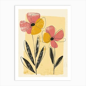 Quito Flower Market Boho Minimalist Style Art Print