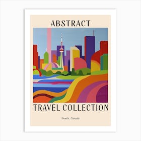 Abstract Travel Collection Poster Toronto Canada 7 Art Print