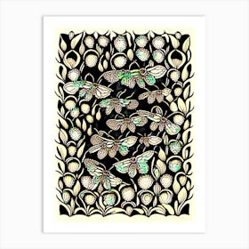 Swarm Of Bees 1 William Morris Style Art Print