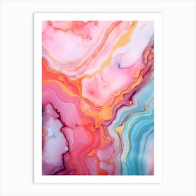 Colorful Marble Art Print