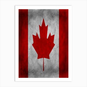 Canada Flag Texture Art Print