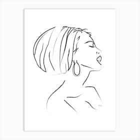 Kika's headscarf Art Print