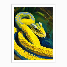 Yellow Bellied Snake Painting Art Print