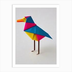 Duck 2 Origami Bird Art Print