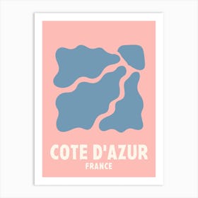 Cote D Azur, France, Graphic Style Poster 4 Art Print