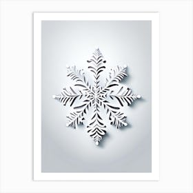 Cold, Snowflakes, Marker Art 5 Art Print