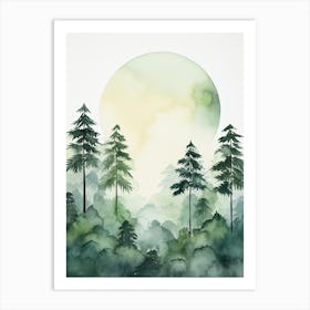 Watercolour Of Yasuni National Park   Ecuador 3 Art Print