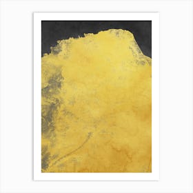 Minimal Landscape Black And Yellow 01 Art Print