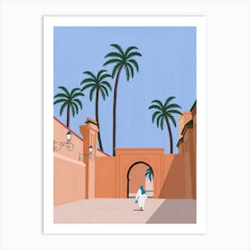 Mosque In Marrakech Morocco Art Print