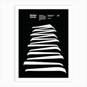 Modern Curves 11, Modern Architecture Design Poster, minimalist interior wall decor Art Print