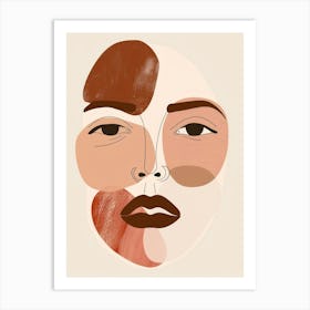 Face With Different Colors Art Print