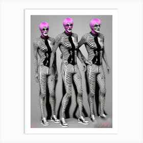 3 Zebra Men Art Print