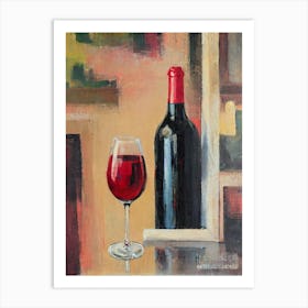 Sangiovese Rosé Oil Painting Cocktail Poster Art Print