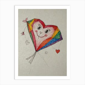 Heart Kite 9 Art Print