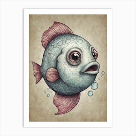 Fish Drawing 1 Art Print