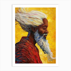 Man With White Hair Art Print