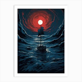 Sailboat In The Sea Art Print