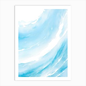 Blue Ocean Wave Watercolor Vertical Composition 143 Art Print