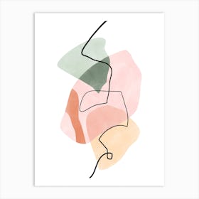 Pastel Shapes and Lines Art Print