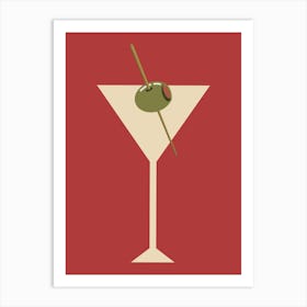 Martini vector cocktail Art Print