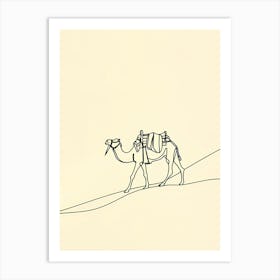 Camel In The Desert Poster