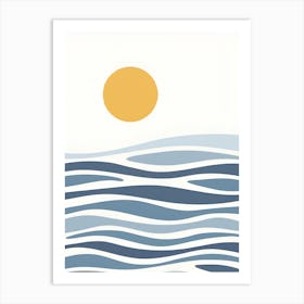 Sun Rising Over The Ocean Affiche