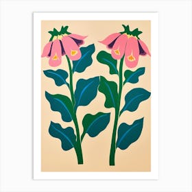 Cut Out Style Flower Art Bluebell Art Print