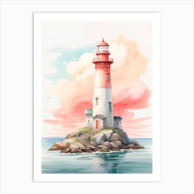 Watercolor Lighthouse Art Print