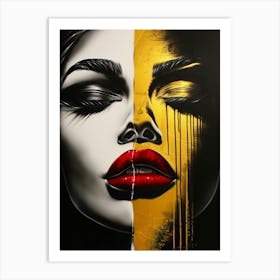 Gold And Black 114 Art Print