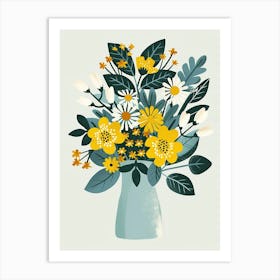 Balsam Tree Flat Illustration 4 Art Print