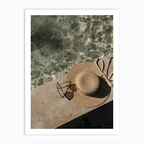 Hat And Sunglasses Art Print