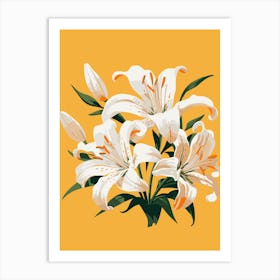 White Lilies 1 Art Print