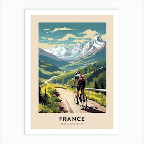 Tour De Mont Blanc France 4 Vintage Cycling Travel Poster Art Print